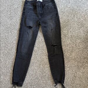 Black Distressed Vervet Women Jeans